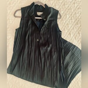 EUC - black silky by Anthro tunic